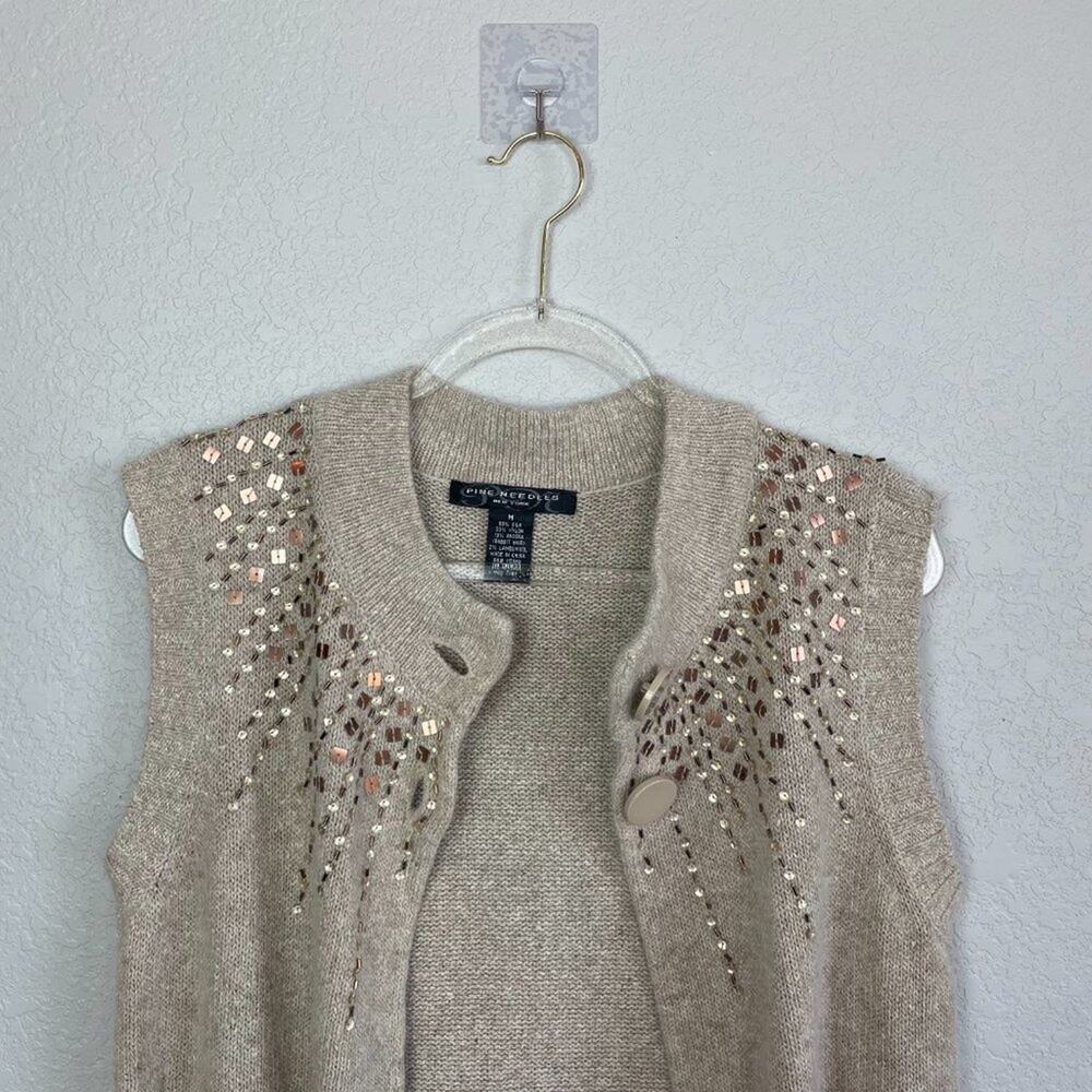 PINE NEEDLES Silk Sweater Vest Size M - Picture 5 of 6